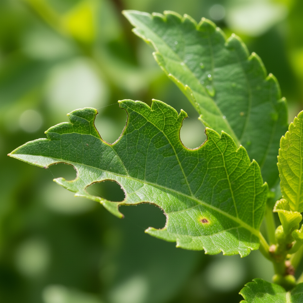 Encoches sur les feuilles