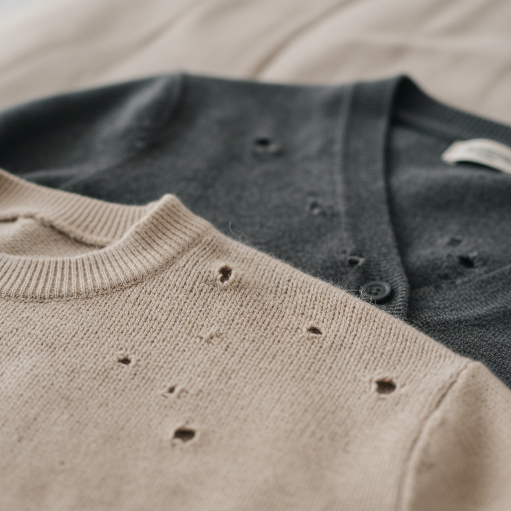 Trous irréguliers dans les textiles