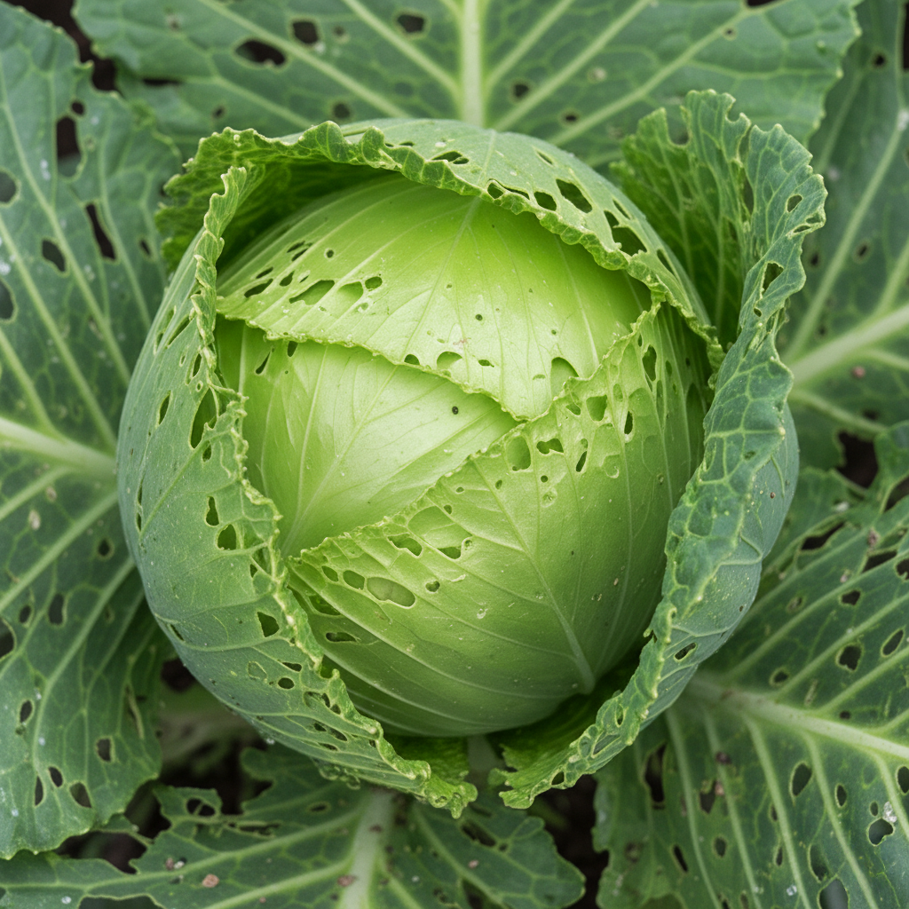Dommages de mastication sur les feuilles